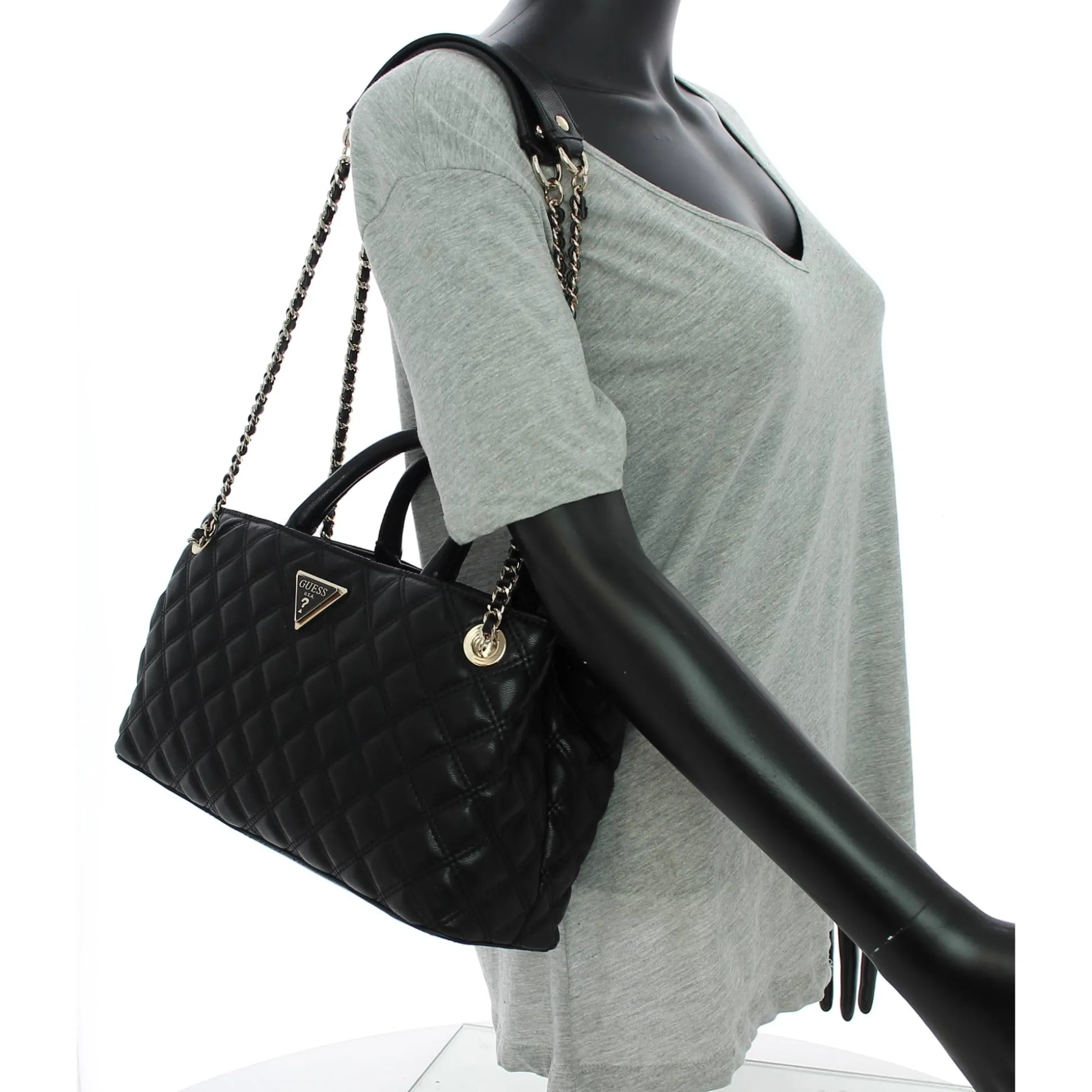 Guess Sac a main Giully effet matelasse*Femme Sacs Porté Épaule|Sacs À Main