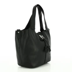 Francinel Sac a main Soline cuir graine avec pompon*Femme Sacs À Main