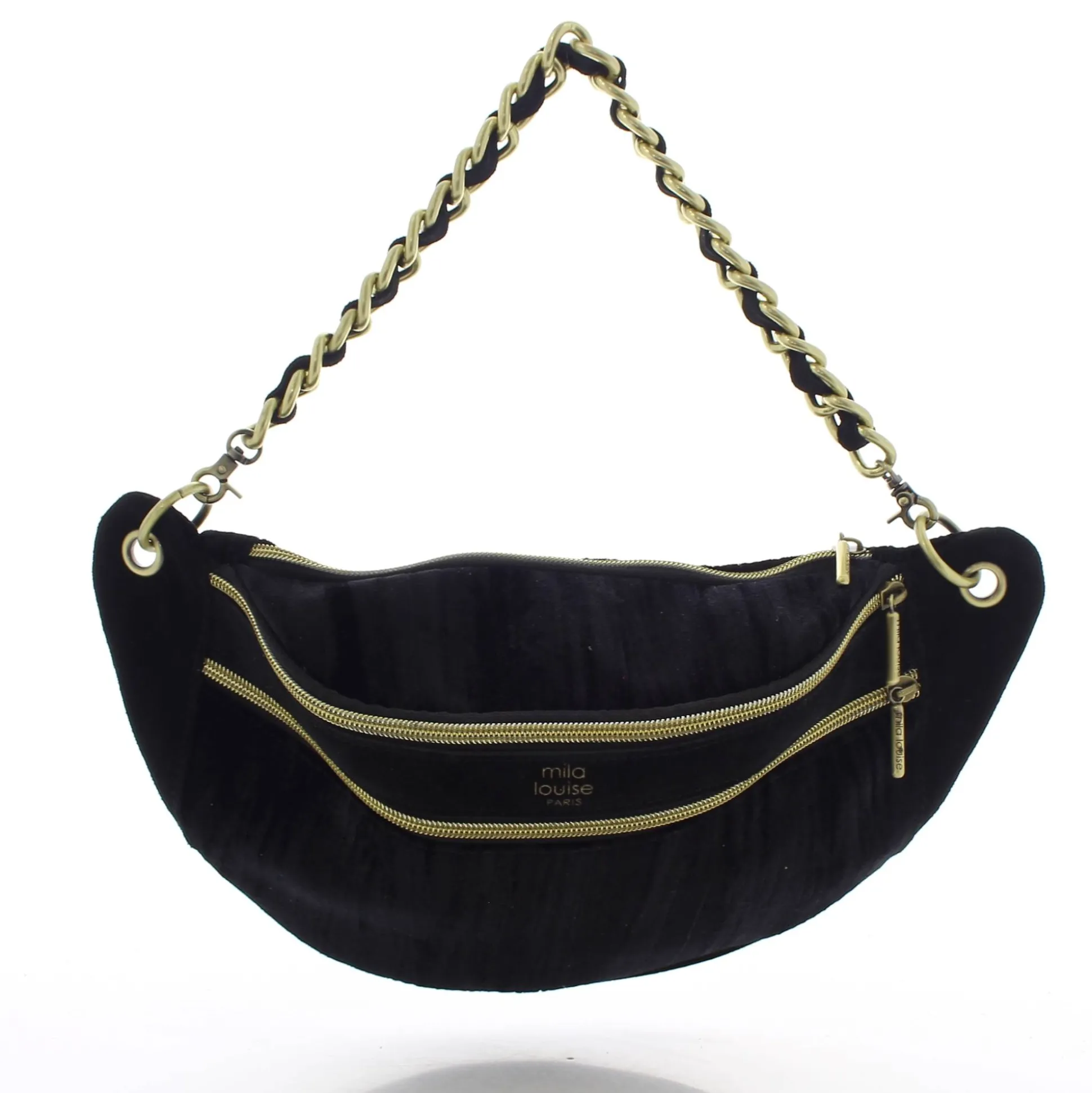 Mila Louise Sac banane Petra taille M VFR velours*Femme Sacs Banane Femme
