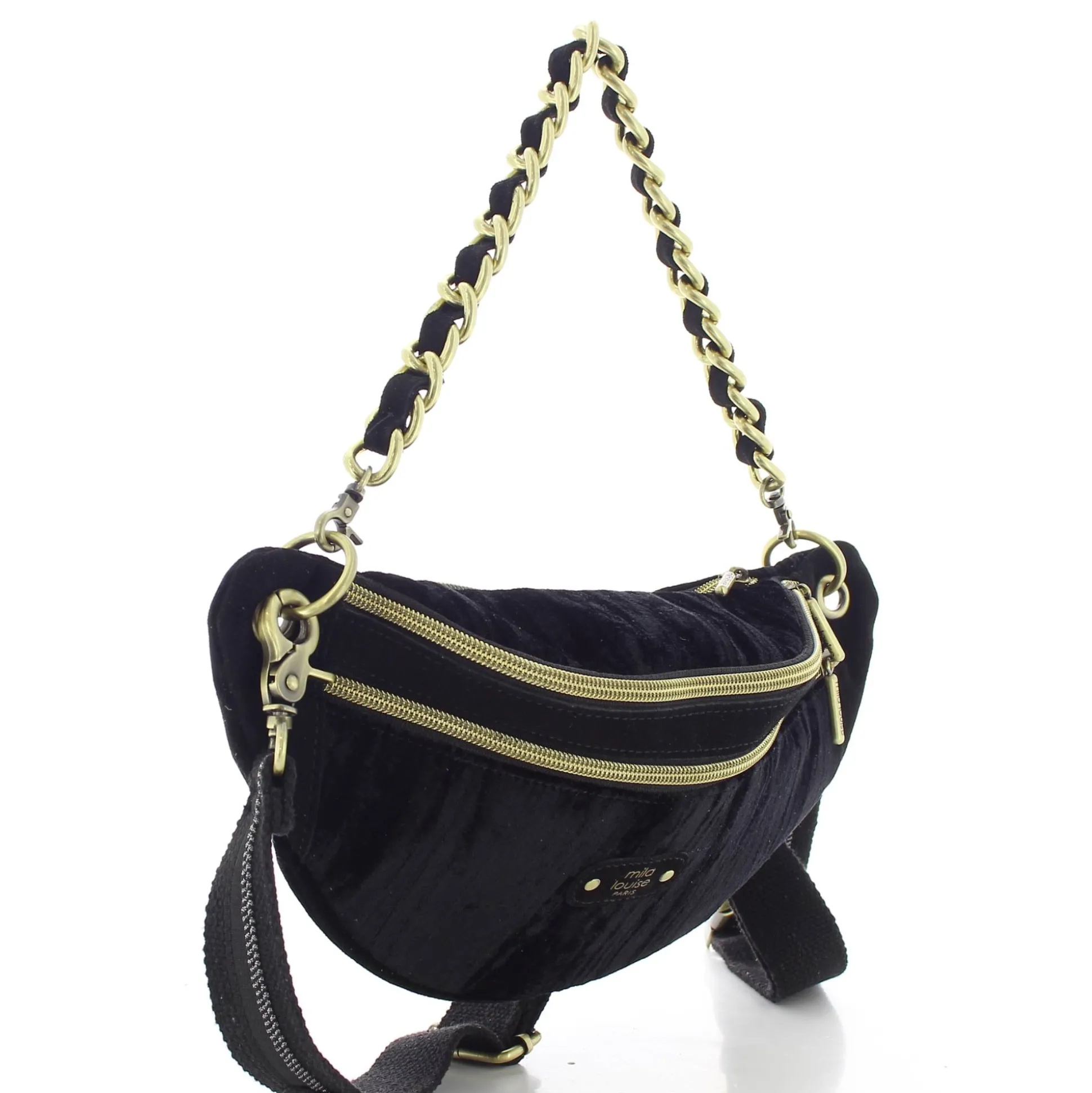 Mila Louise Sac banane Petra VFR velours*Femme Sacs Banane Femme