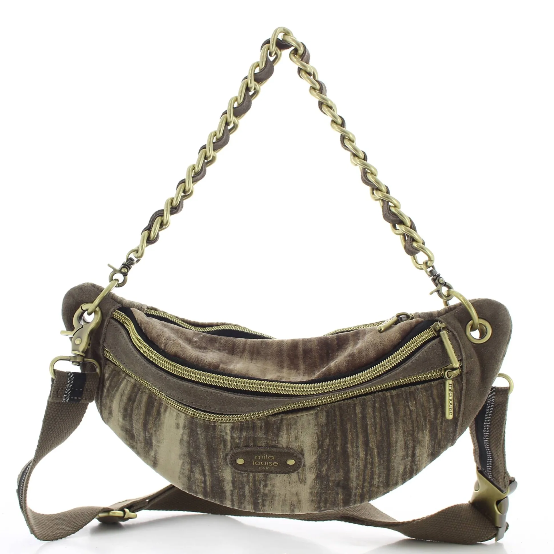 Mila Louise Sac banane Petra VFR velours*Femme Sacs Banane Femme