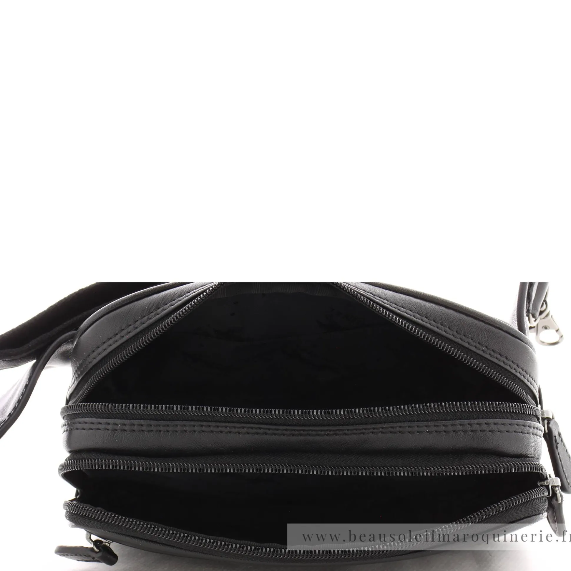 Francinel Sac banane zippe cuir lisse Palerme*Homme Sacs Banane