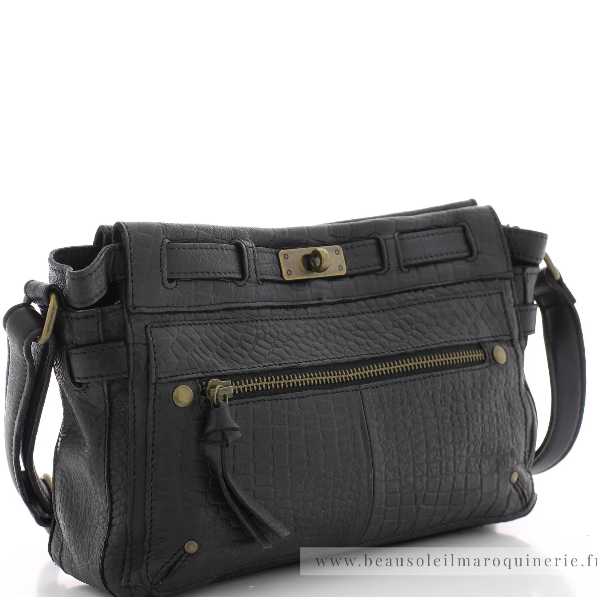 Pieces Sac bandouliere a fermoir Noelle facon croco*Femme Sacs Bandoulière