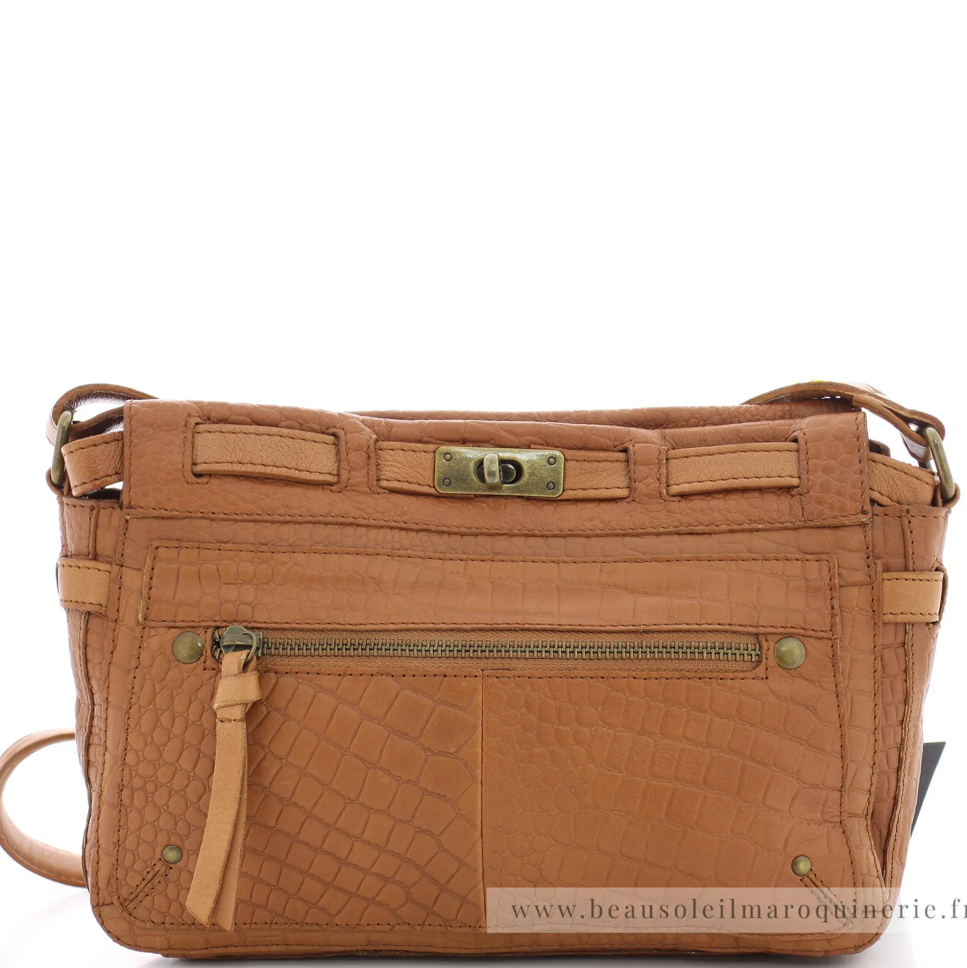 Pieces Sac bandouliere a fermoir Noelle facon croco*Femme Sacs Bandoulière
