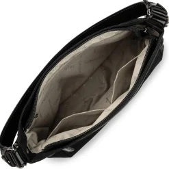 Lancaster Sac bandouliere double porte Basic Verni*Femme Sacs Porté Épaule|Sacs Bandoulière