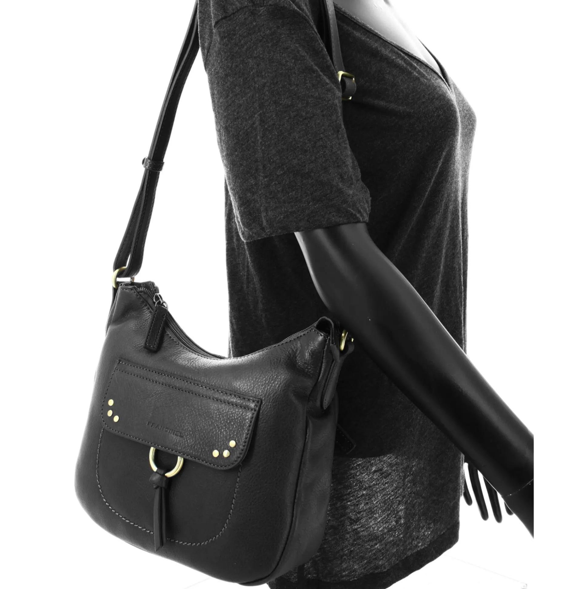 Francinel Sac bandouliere Enola zippe a clous*Femme Sacs Bandoulière
