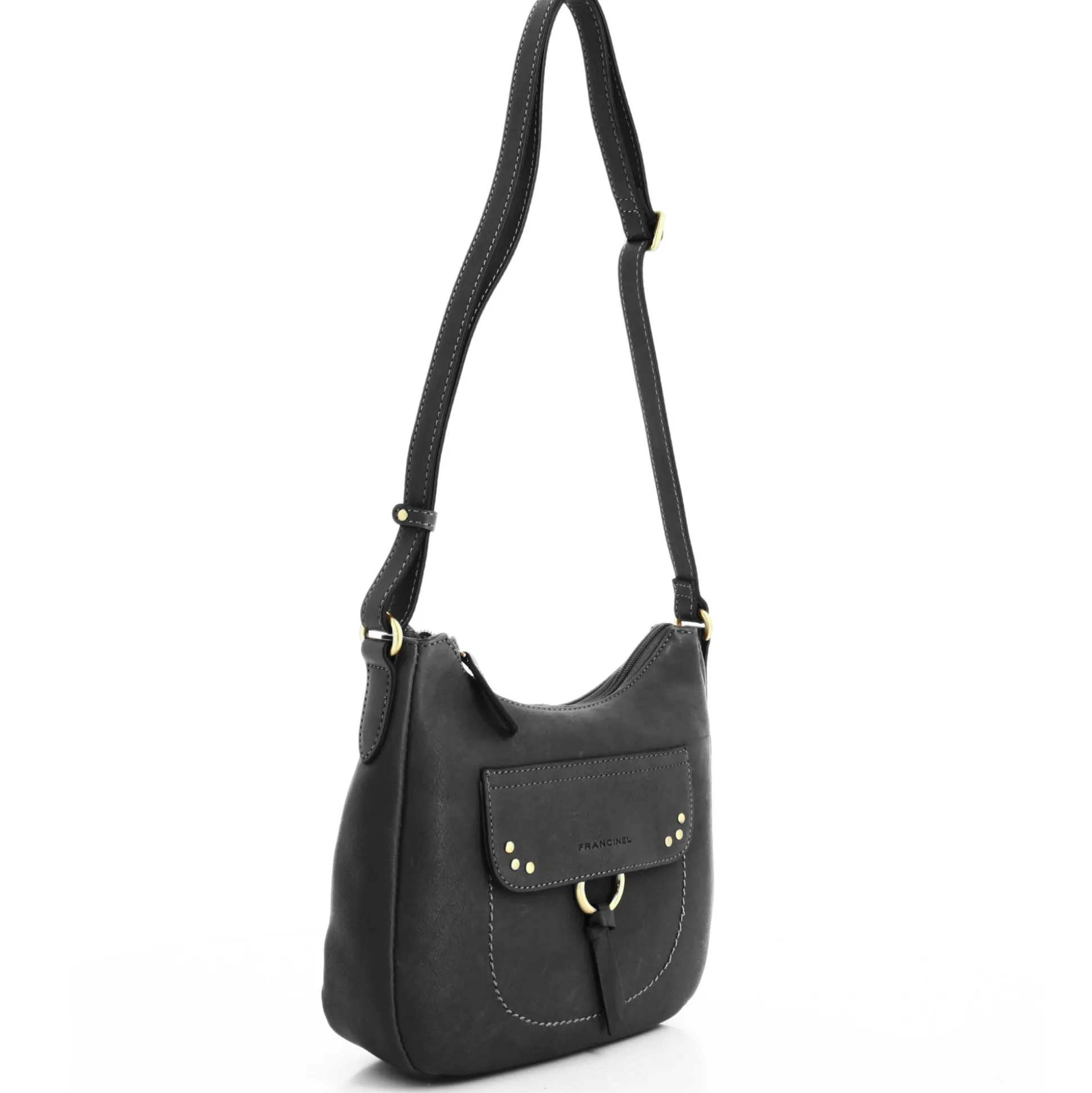 Francinel Sac bandouliere Enola zippe a clous*Femme Sacs Bandoulière