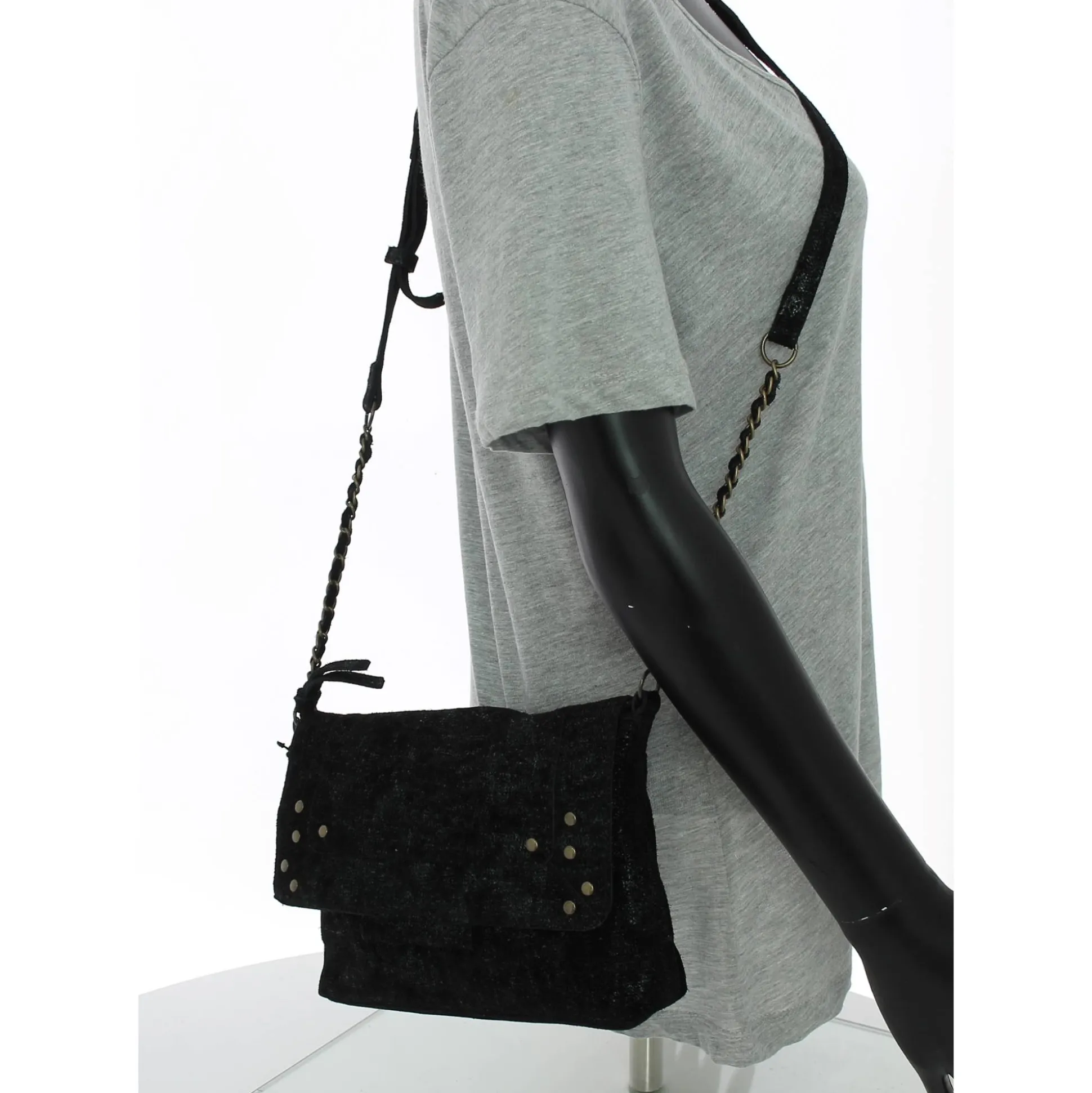 Pieces Sac bandouliere Felizia cuir a rabat*Femme Sacs Bandoulière