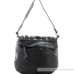Biba Sac bandouliere Hardy a rabat en cuir tresse*Femme Sacs Porté Épaule|Sacs Bandoulière