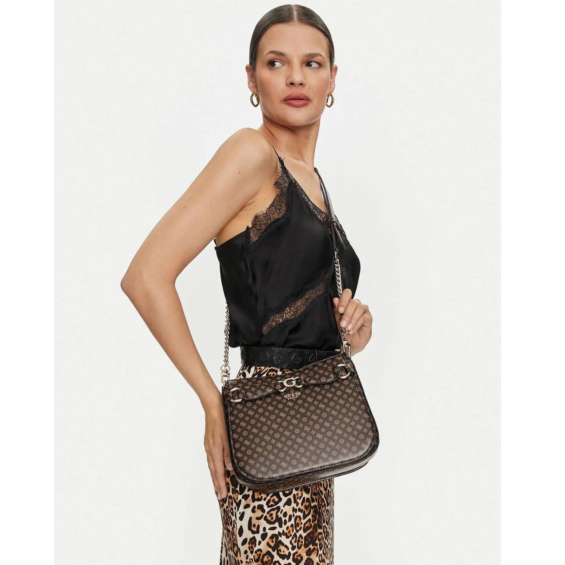Guess Sac bandouliere imprime logo Arlena*Femme Sacs Bandoulière