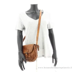 Gianni Conti Sac bandouliere Katrin a rabat en cuir*Femme Sacs Bandoulière