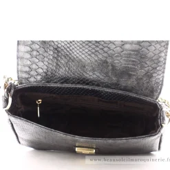 Mac Douglas Sac bandouliere rabat facon python Kiribati Bryan*Femme Sacs Bandoulière