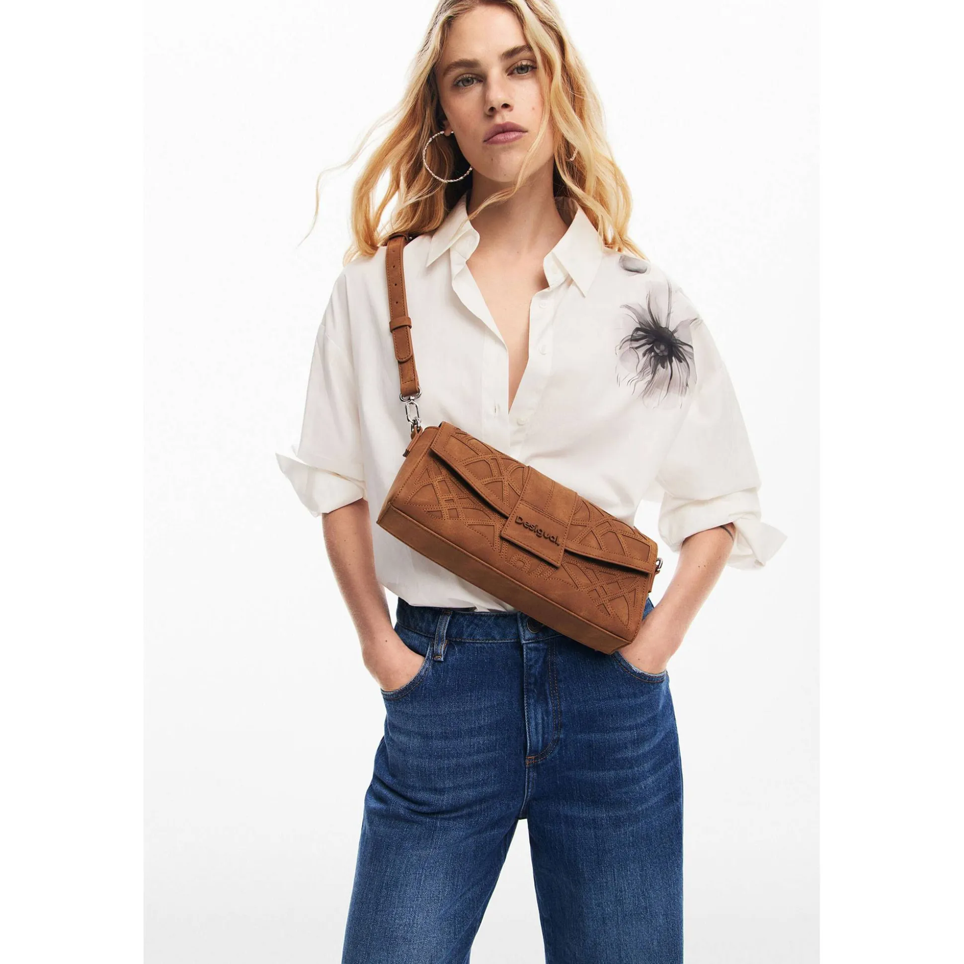Desigual Sac bandouliere relief geometrique Oasis Eden*Femme Sacs Bandoulière