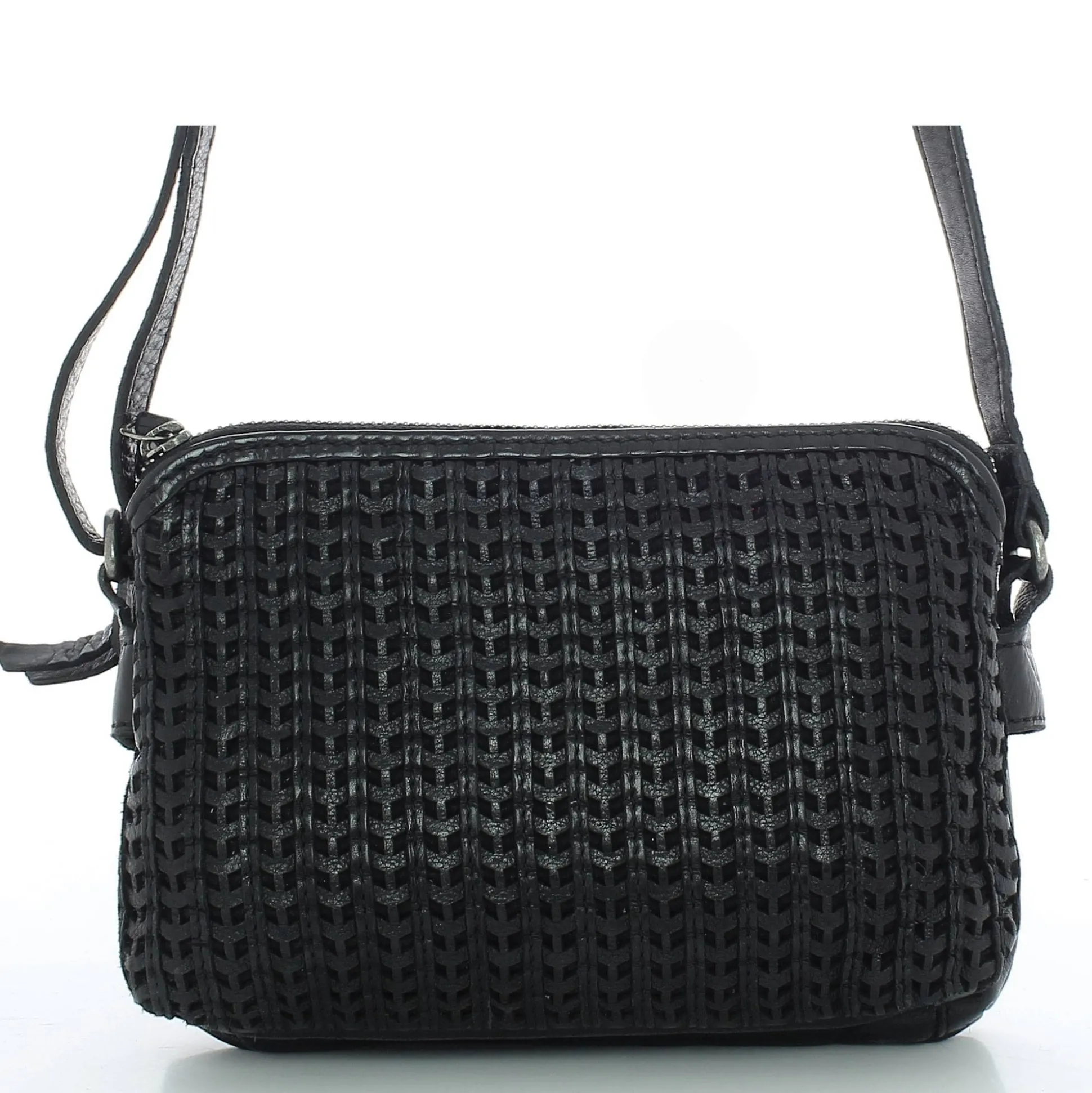 Biba Sac bandouliere tresse Moab zippe en cuir*Femme Sacs Bandoulière