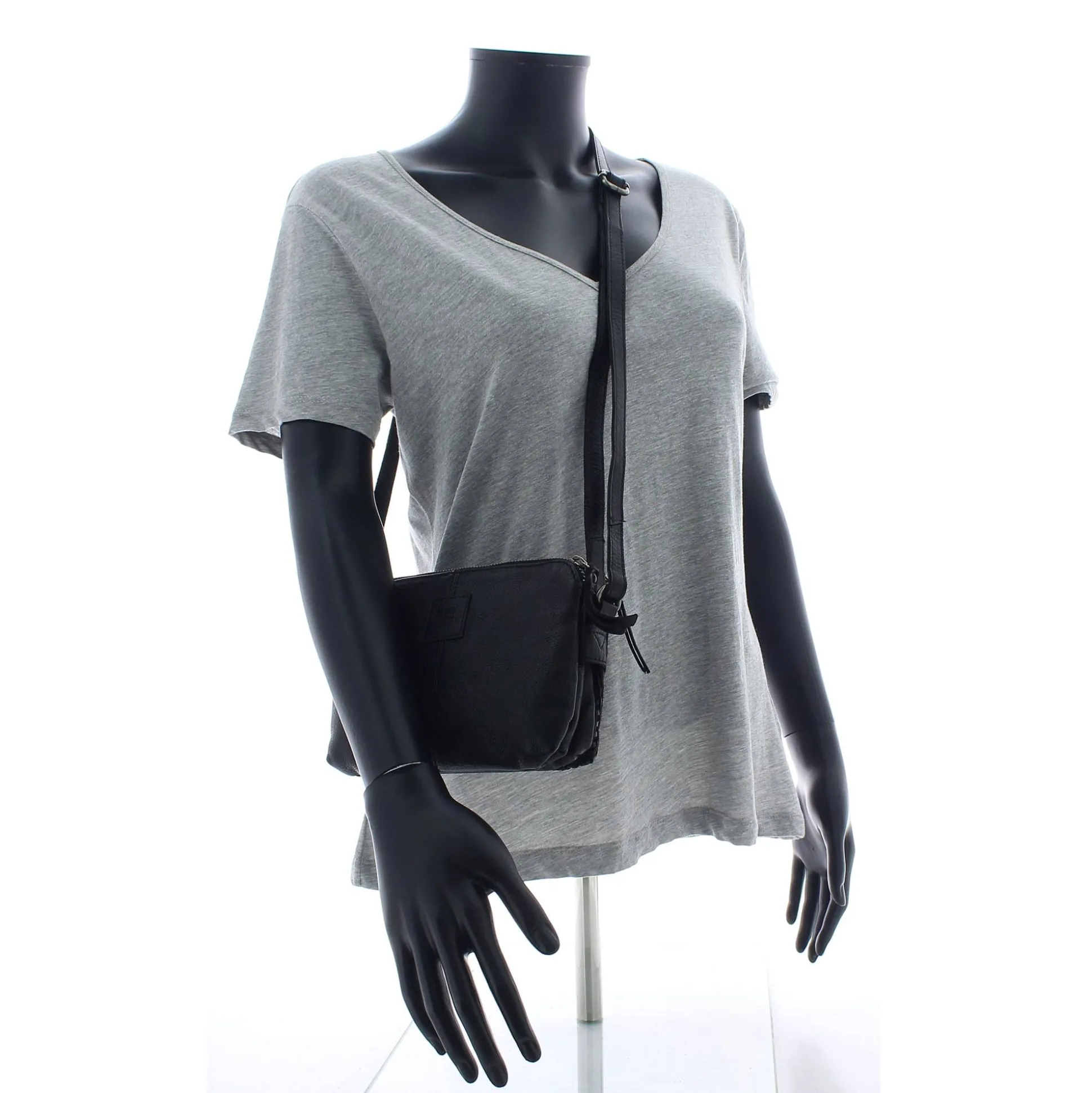 Biba Sac bandouliere tresse Moab zippe en cuir*Femme Sacs Bandoulière