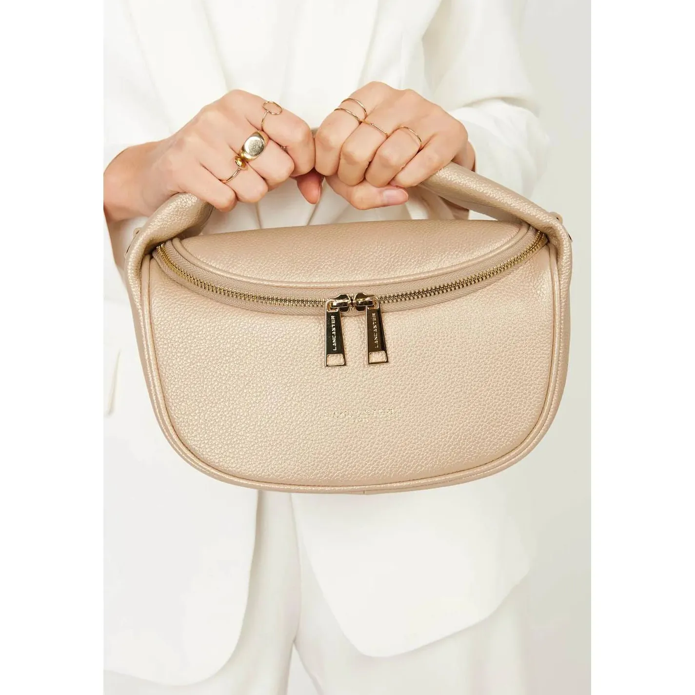 Lancaster Sac bandouliere zippe Vanity Ceau*Femme Sacs Bandoulière