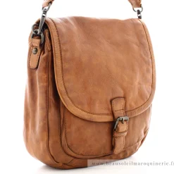 Gianni Conti Sac besace bandouliere a rabat en cuir Vintage*Femme Sacs Bandoulière