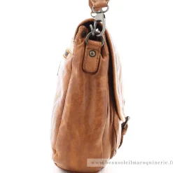 Gianni Conti Sac besace bandouliere a rabat en cuir Vintage*Femme Sacs Bandoulière