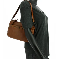 Gianni Conti Sac besace porte epaule en cuir cloute*Femme Sacs Porté Épaule