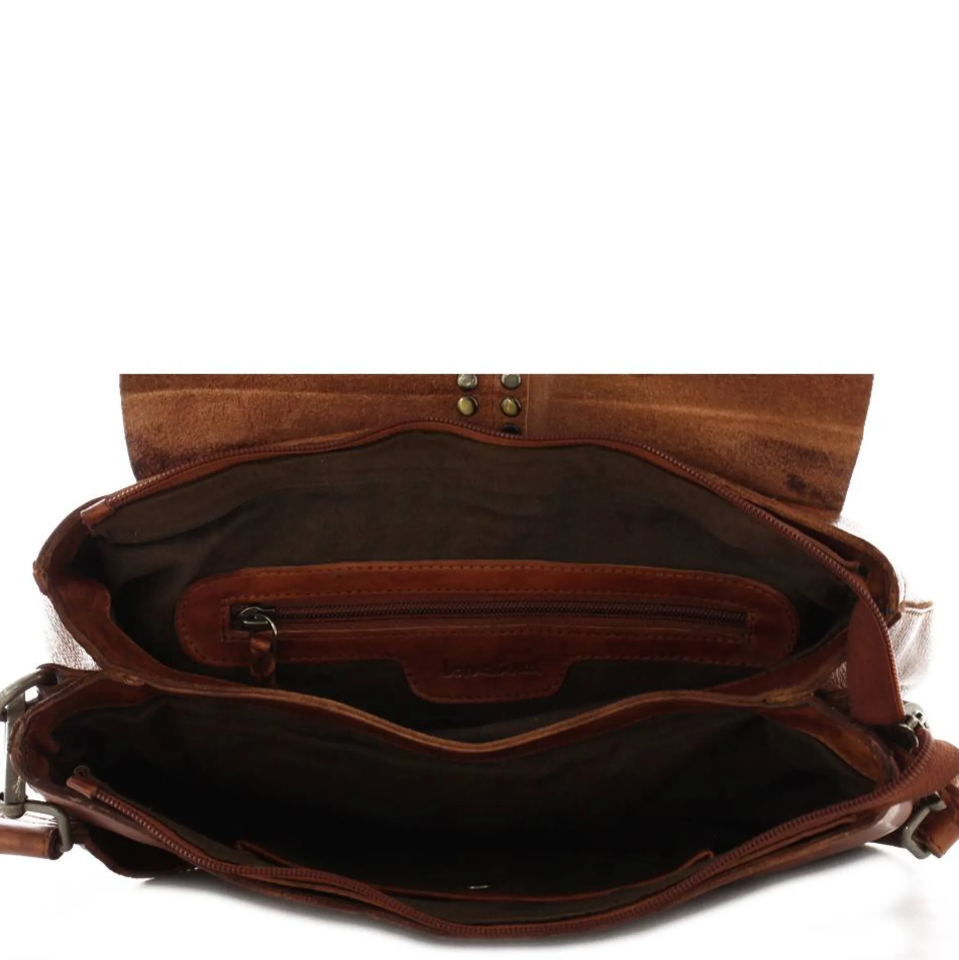Biba Sac besace porte epaule Hancock rabat cloute grand format*Femme Sacs Bandoulière