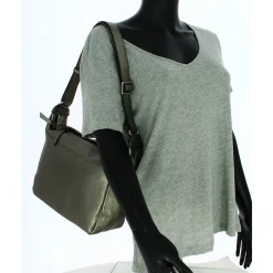Francinel Sac besace zippe Dorothee cuir graine*Femme Sacs Bandoulière