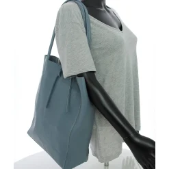 Marlon Firenze Sac cabas vertical cuir graine porte epaule*Femme Sacs Cabas
