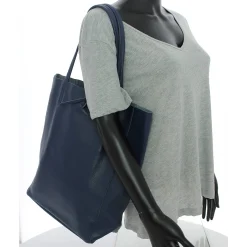 Marlon Firenze Sac cabas vertical cuir graine porte epaule*Femme Sacs Cabas