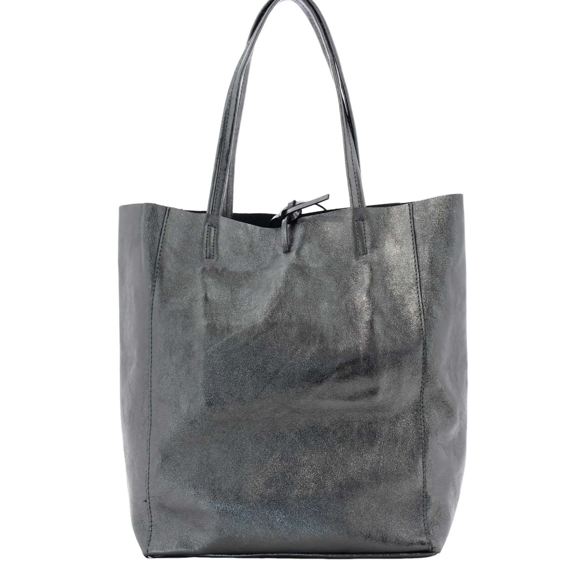 Marlon Firenze Sac cabas vertical en cuir metallise*Femme Sacs Cabas