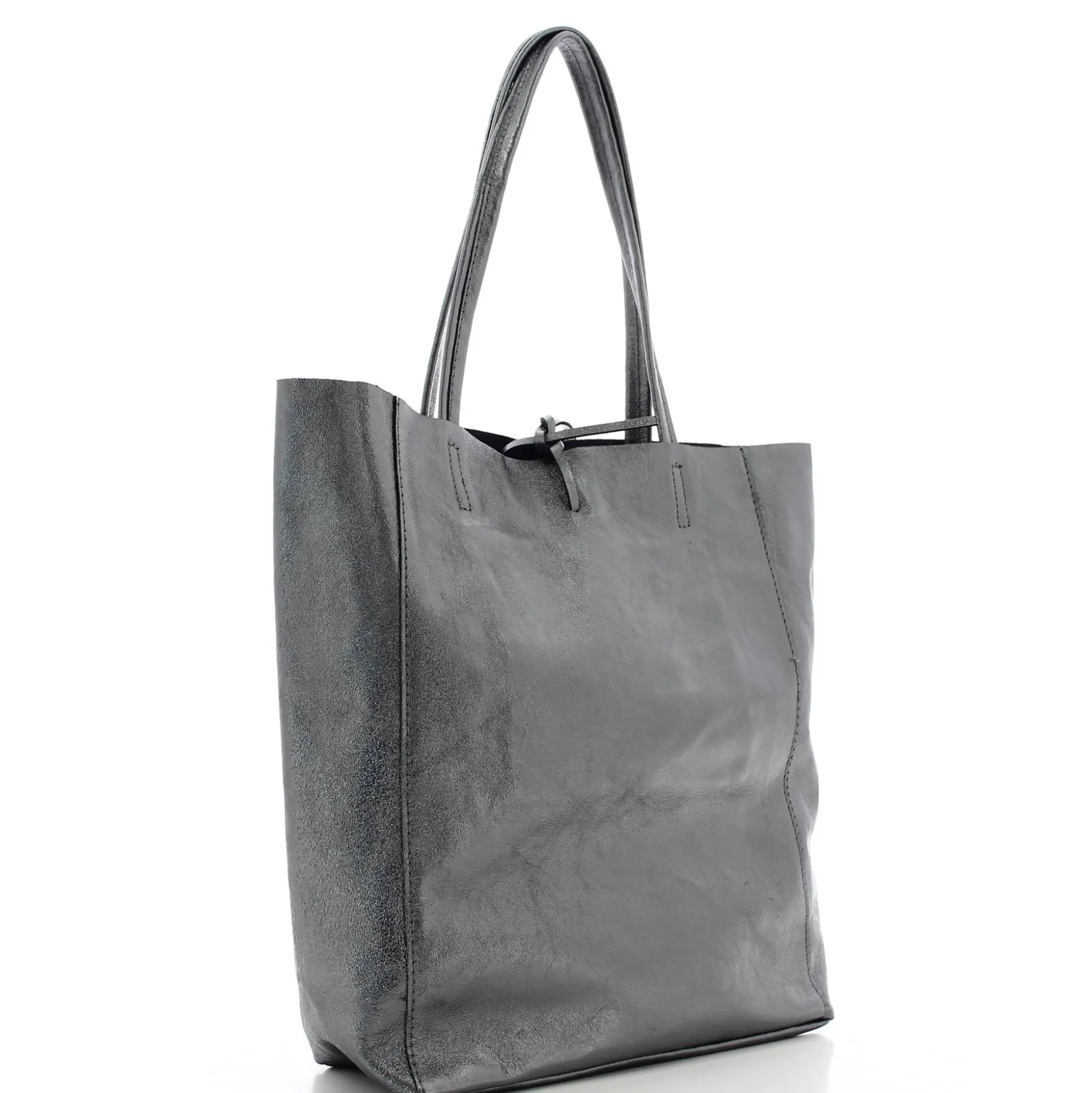 Marlon Firenze Sac cabas vertical en cuir metallise*Femme Sacs Cabas