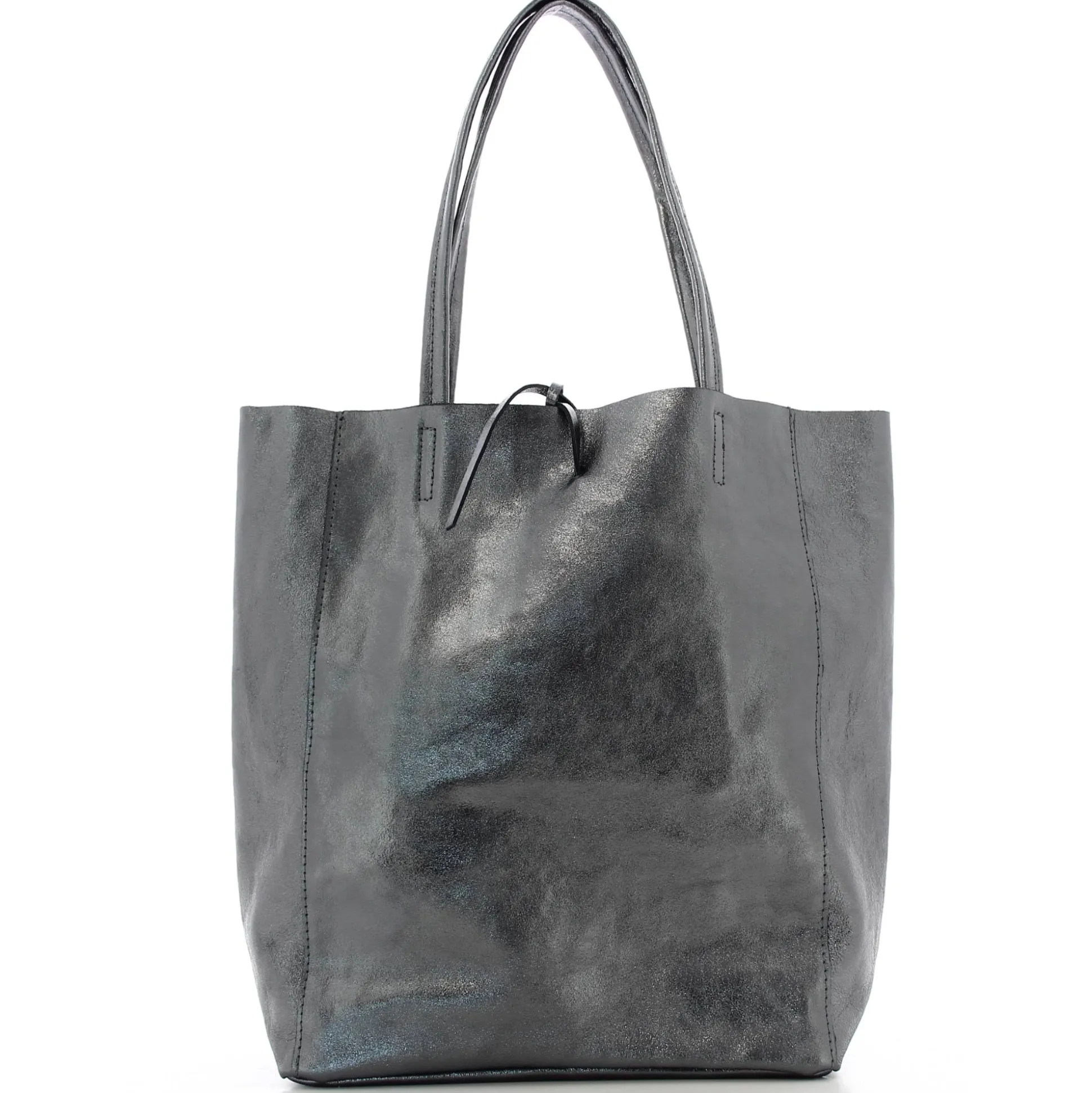 Marlon Firenze Sac cabas vertical en cuir metallise*Femme Sacs Cabas