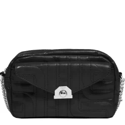 Lancel Sac camera zippe Midi-Minuit en cuir matelasse*Femme Sacs Bandoulière