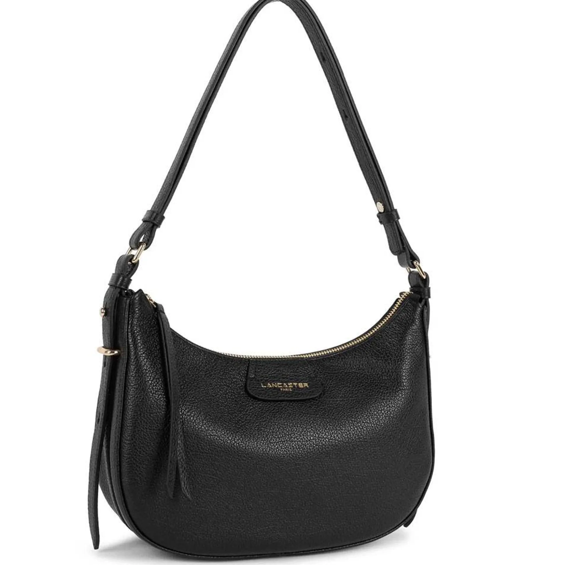 Lancaster Sac hobo zippe M Dune en cuir*Femme Sacs Porté Épaule|Sacs Bandoulière