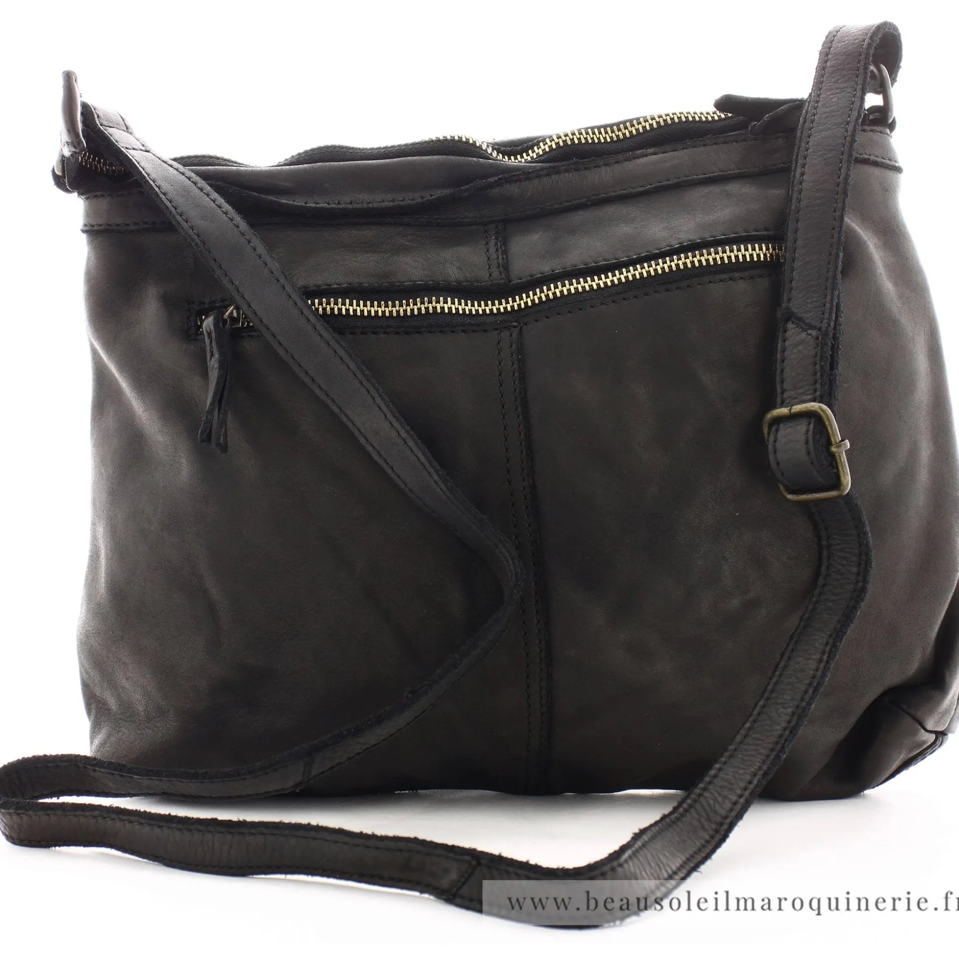 Biba Sac plat zippe a bandouliere Boston*Femme Sacs Bandoulière
