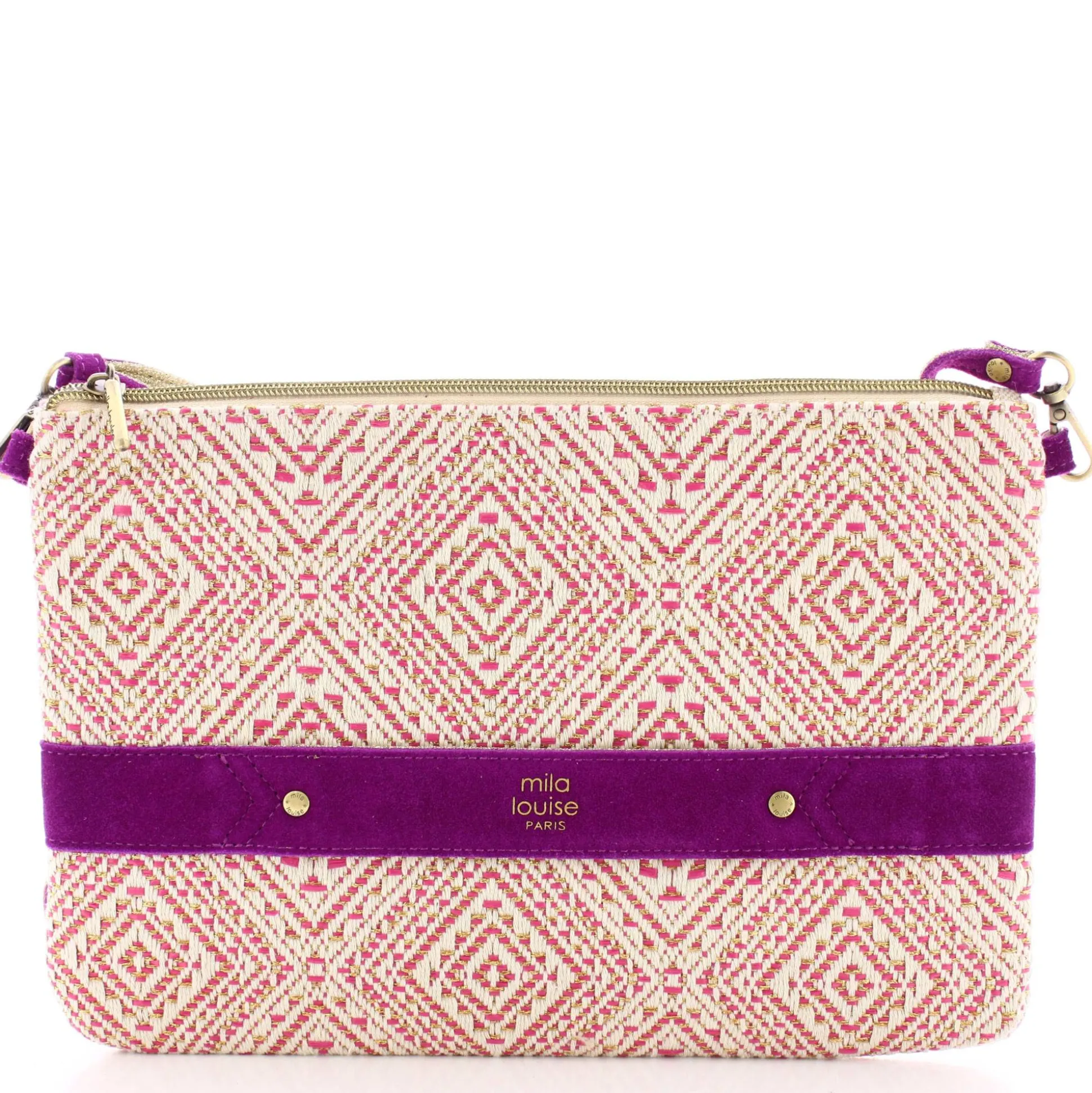 Mila Louise Sac pochette Nina Los XL textile tisse*Femme Pochettes|Sacs Bandoulière