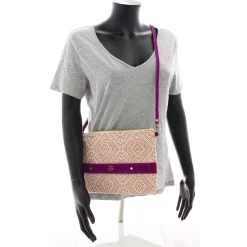 Mila Louise Sac pochette Nina Los XL textile tisse*Femme Pochettes|Sacs Bandoulière