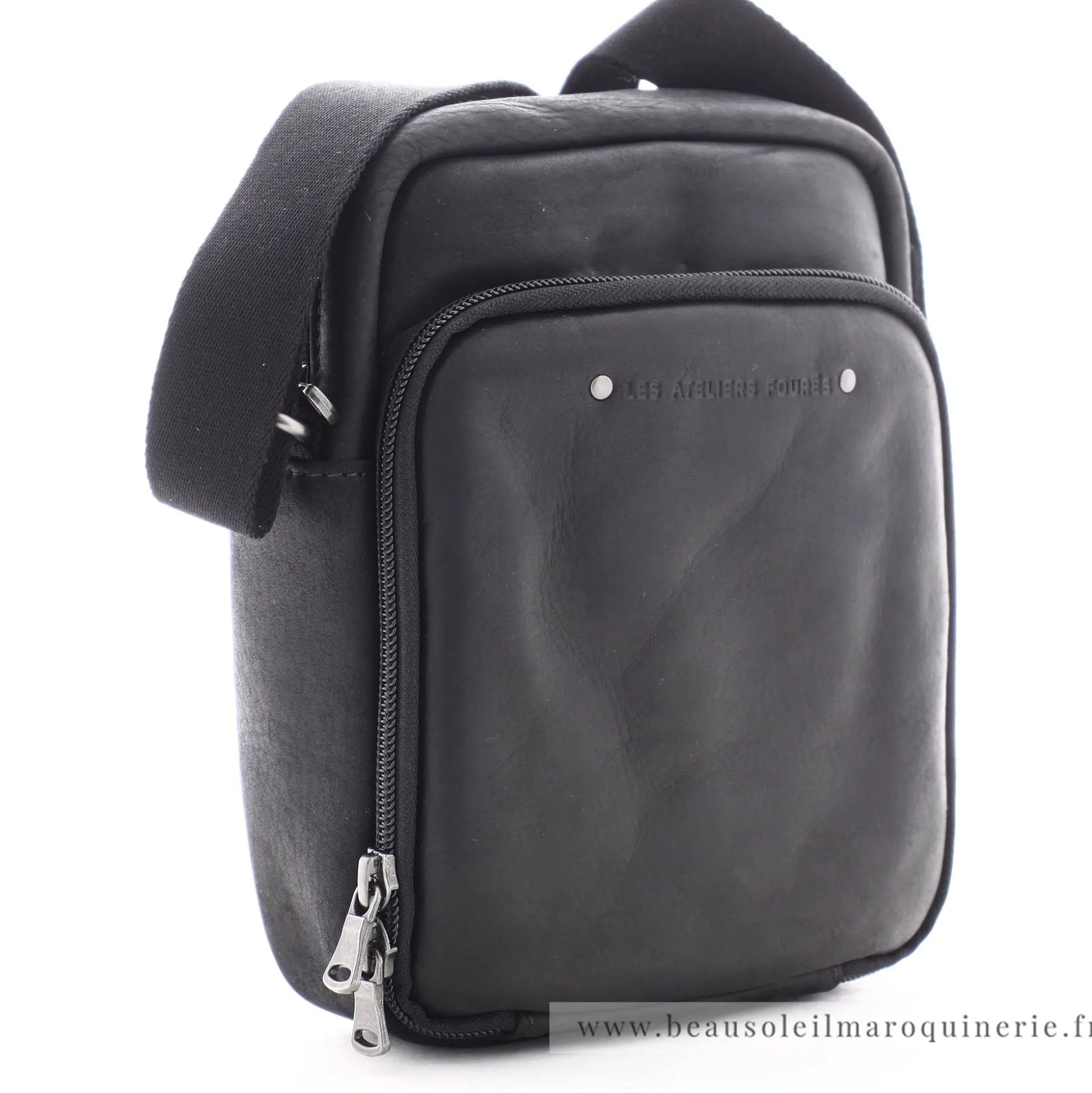 Les Ateliers Foures Sac porte croise Narcisse Baroudeur*Homme Petites Sacoches Homme|Sacs Besace