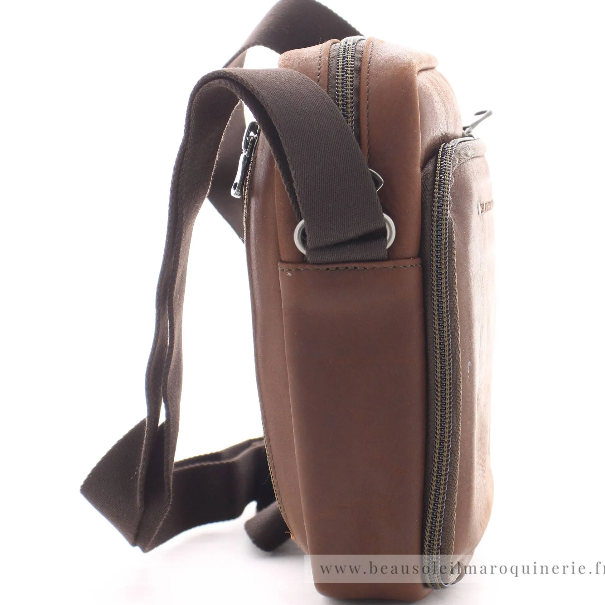 Les Ateliers Foures Sac porte croise Narcisse Baroudeur*Homme Petites Sacoches Homme|Sacs Besace