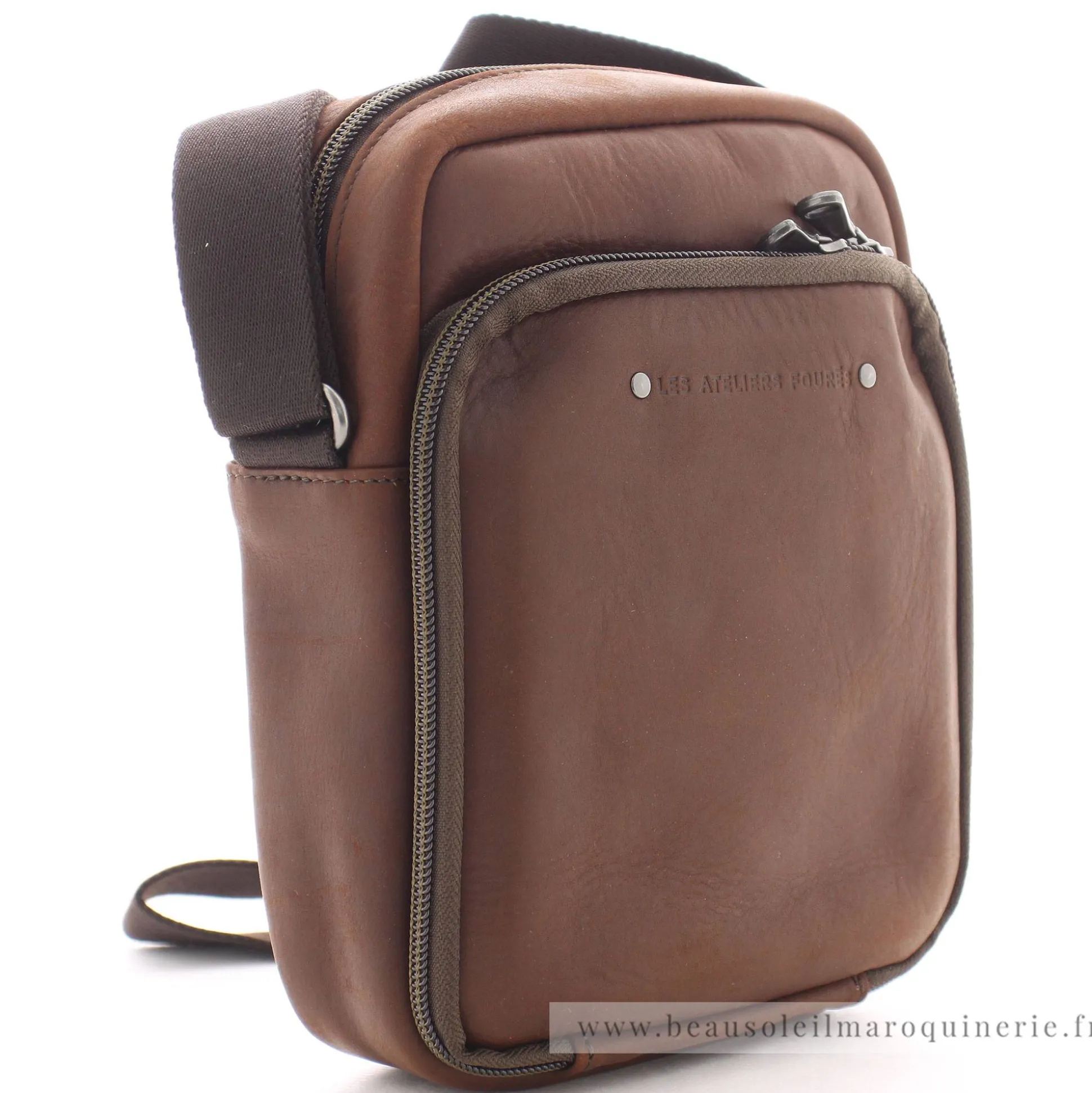 Les Ateliers Foures Sac porte croise Narcisse Baroudeur*Homme Petites Sacoches Homme|Sacs Besace