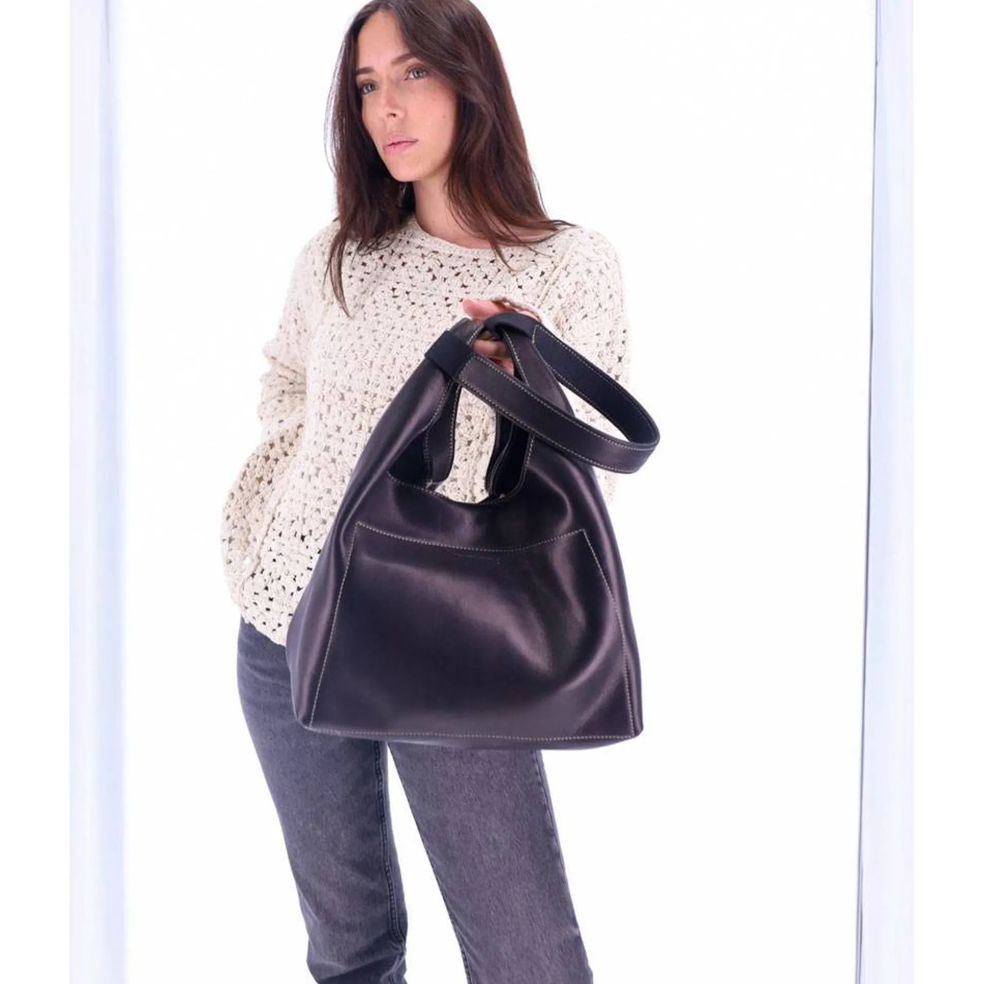 Les Ateliers Foures Sac porte epaule Amazone en cuir*Femme Sacs Porté Épaule