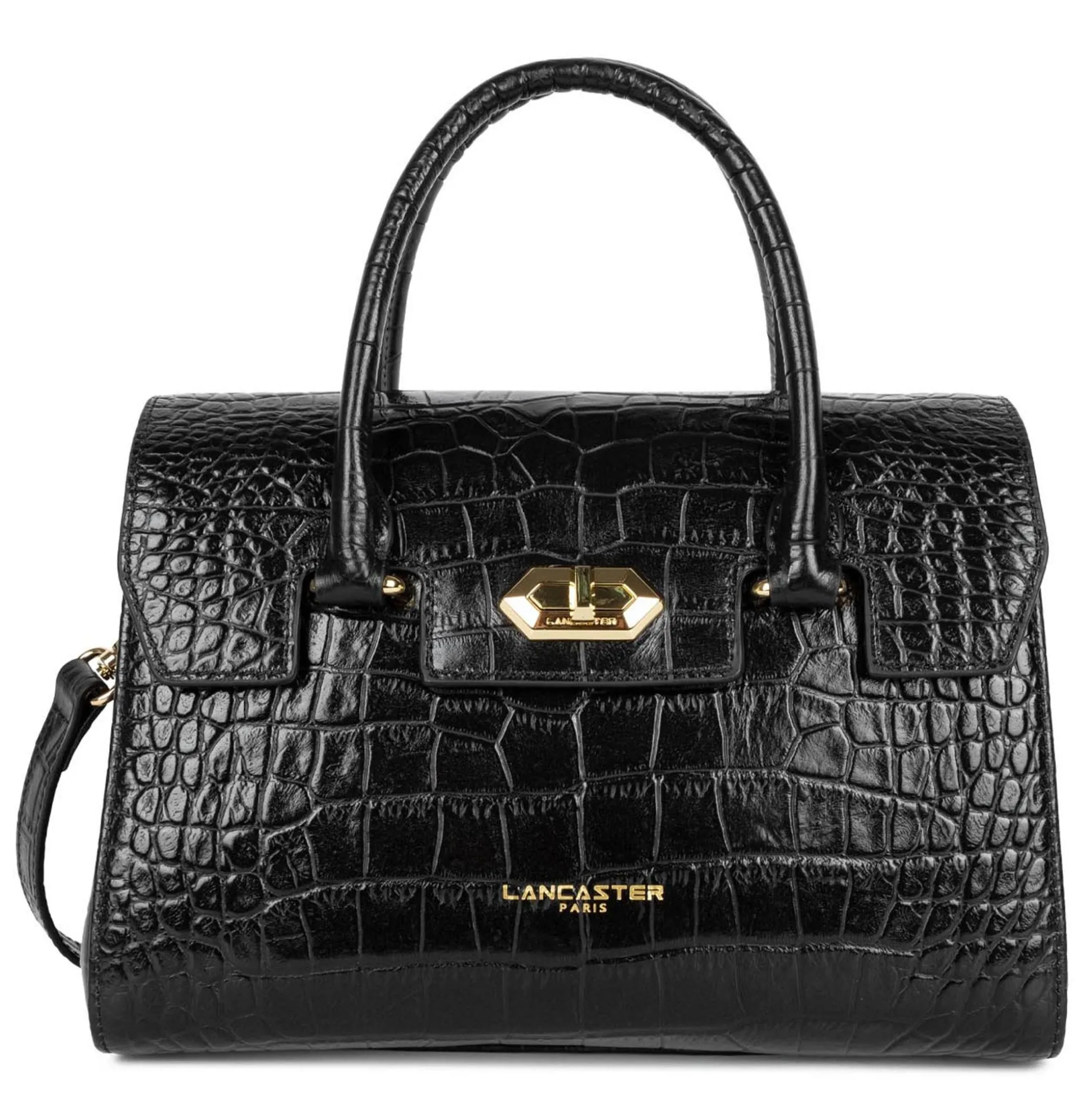 Lancaster Sac porte main a rabat effet brillant S Exo*Femme Sacs À Main