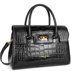 Lancaster Sac porte main a rabat effet brillant S Exo*Femme Sacs À Main