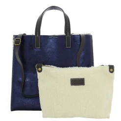Marlon Firenze Sac porte main effet metallise et fourrure*Femme Sacs À Main