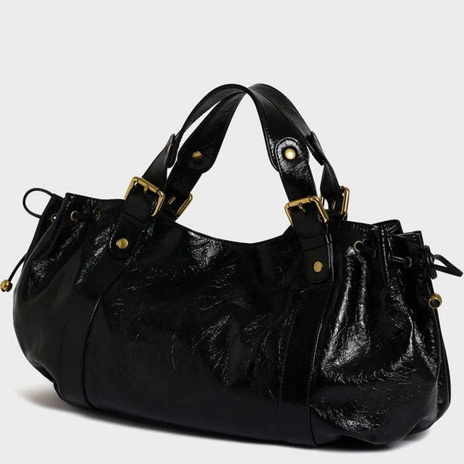 Gerard Darel Sac porte main Le 24H en cuir froisse*Femme Sacs À Main