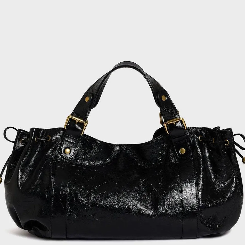Gerard Darel Sac porte main Le 24H en cuir froisse*Femme Sacs À Main