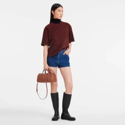 Longchamp Sac porte main M Daylong cuir*Femme Sacs À Main