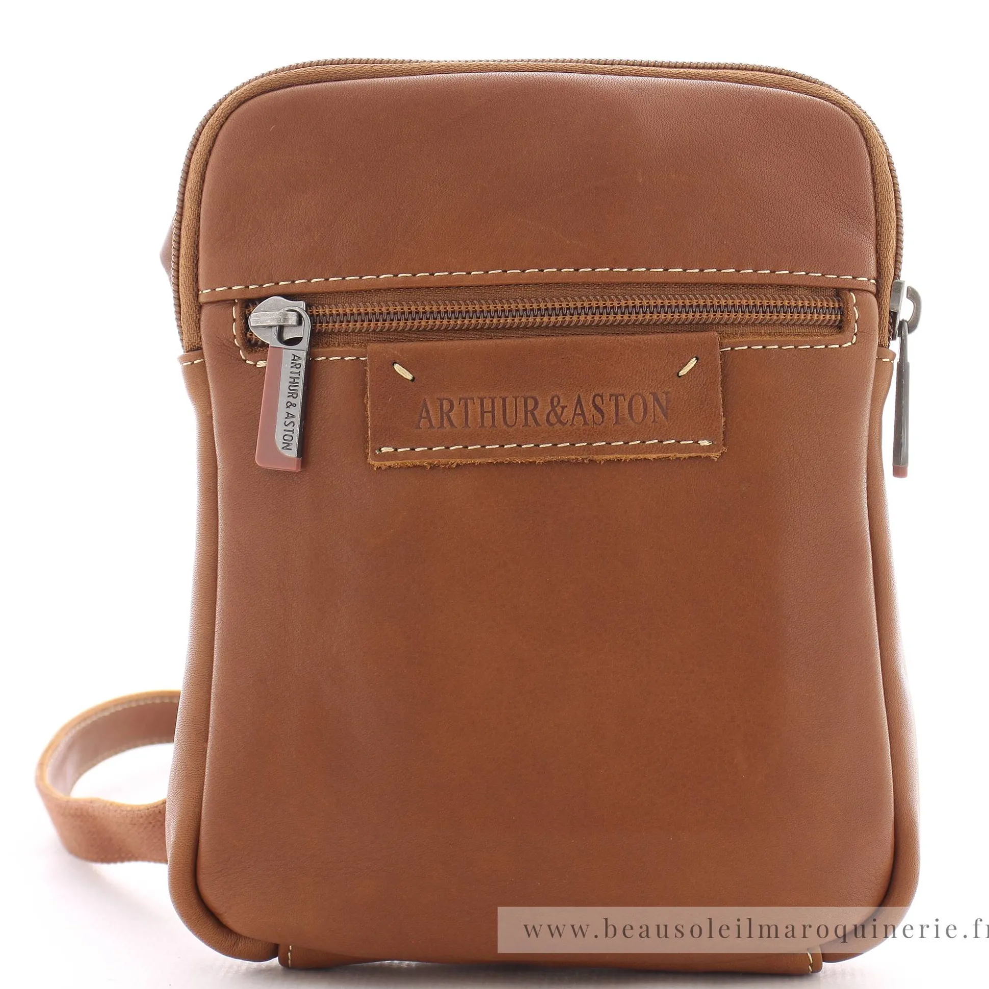 Arthur Aston Sac porte travers en cuir de vachette Johany*Homme Sacoches Homme