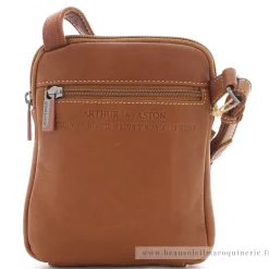 Arthur Aston Sac porte travers en cuir de vachette Johany*Homme Sacoches Homme