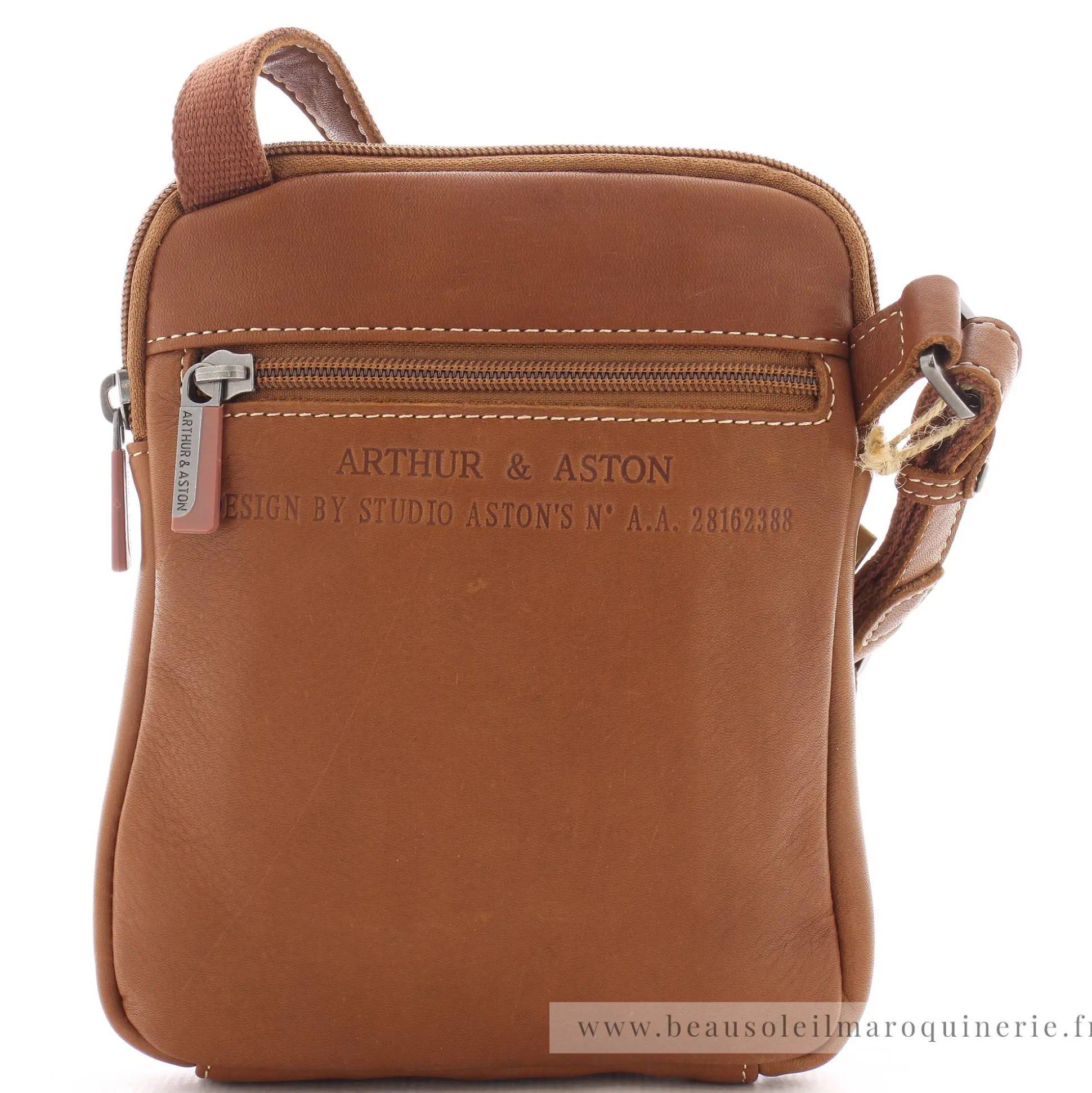 Arthur Aston Sac porte travers en cuir de vachette Johany*Homme Sacoches Homme