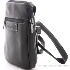 Arthur Aston Sac porte travers en cuir de vachette Johany*Homme Sacoches Homme