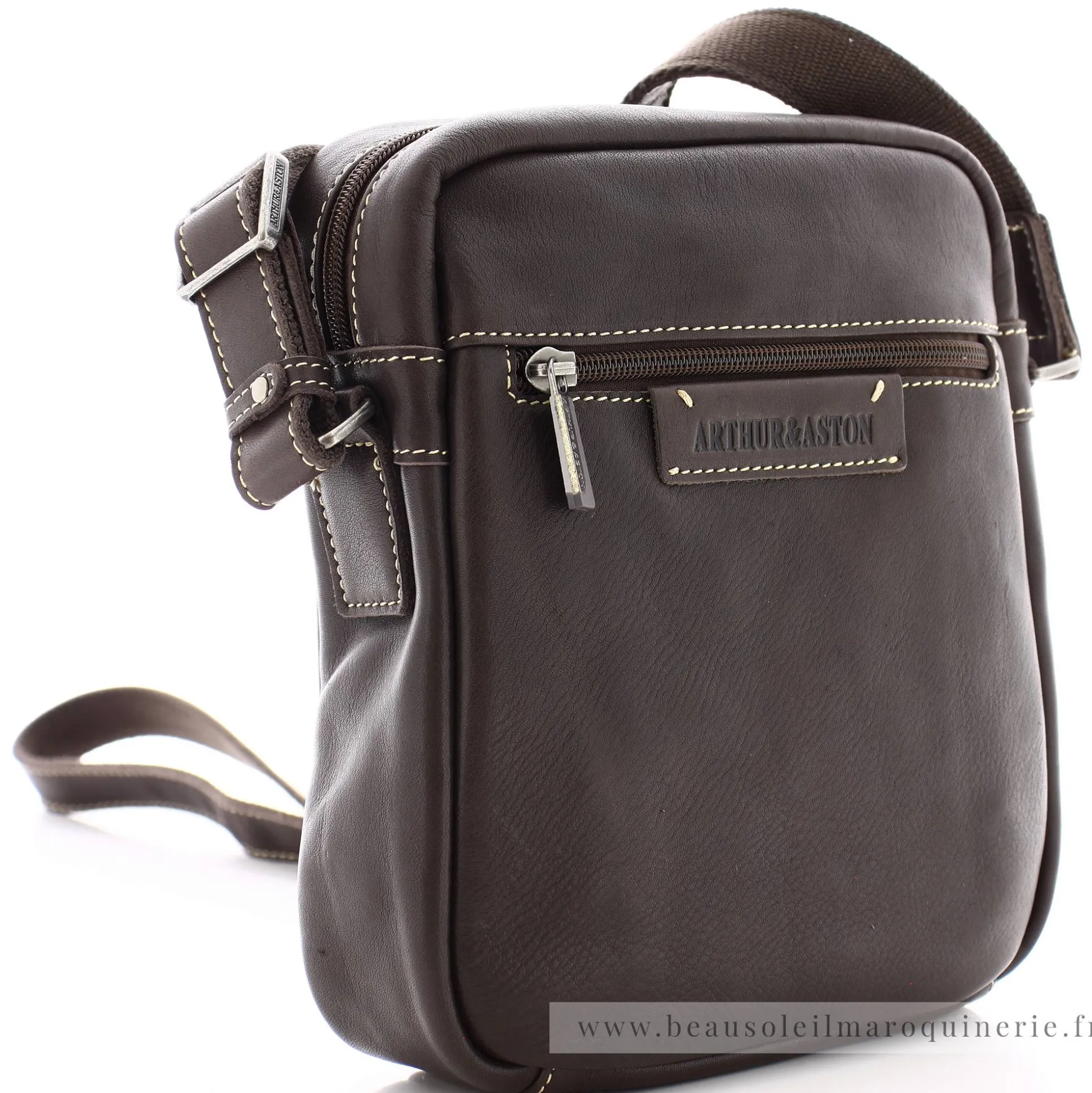 Arthur Aston Sac porte travers en cuir Johany*Homme Sacoches Homme
